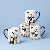 Nightmare Before Christmas Mugs, Set Of 4
